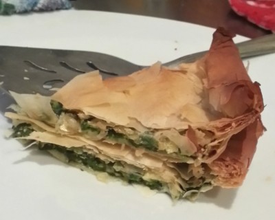 Spanak means Spinach, and Pita means Pie