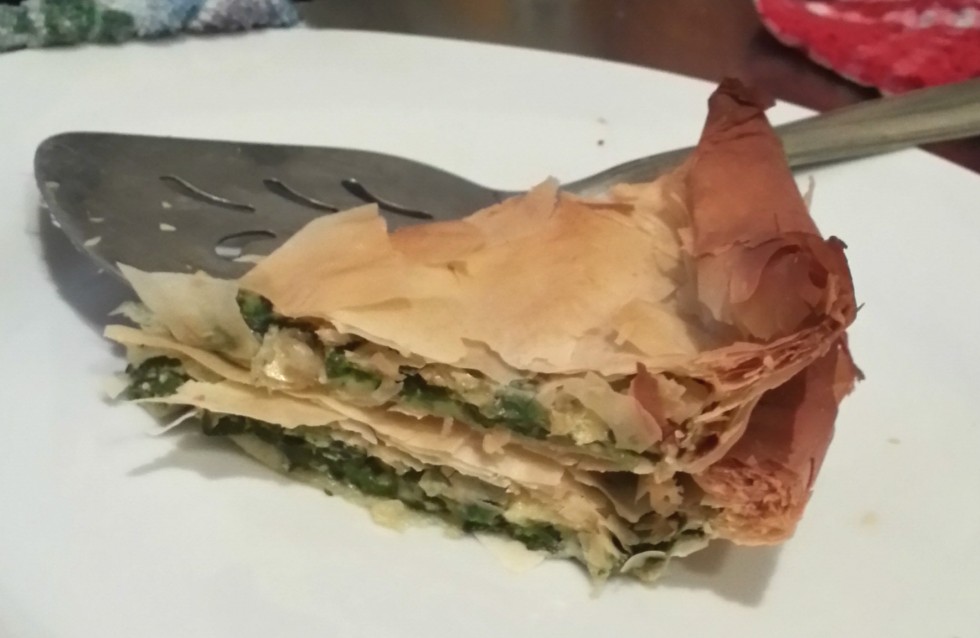 Spanak means Spinach, and Pita means Pie