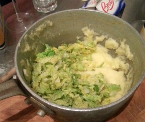mash with cabbage